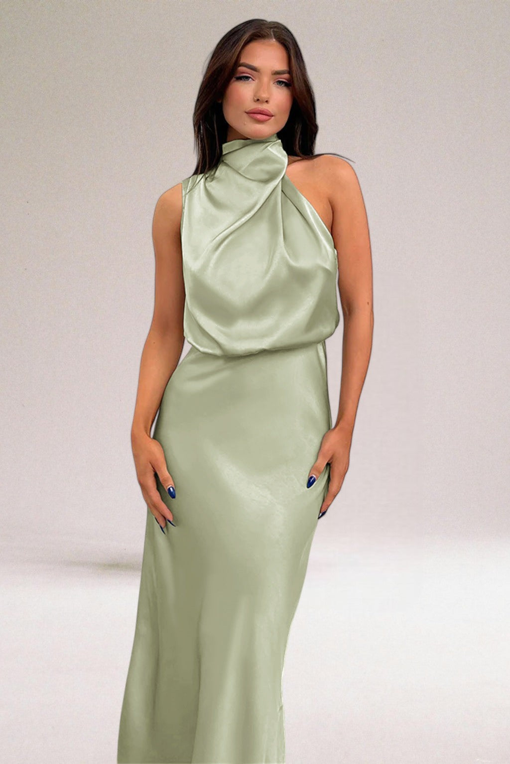 Flavia™ | Glamorous satin dress with harness