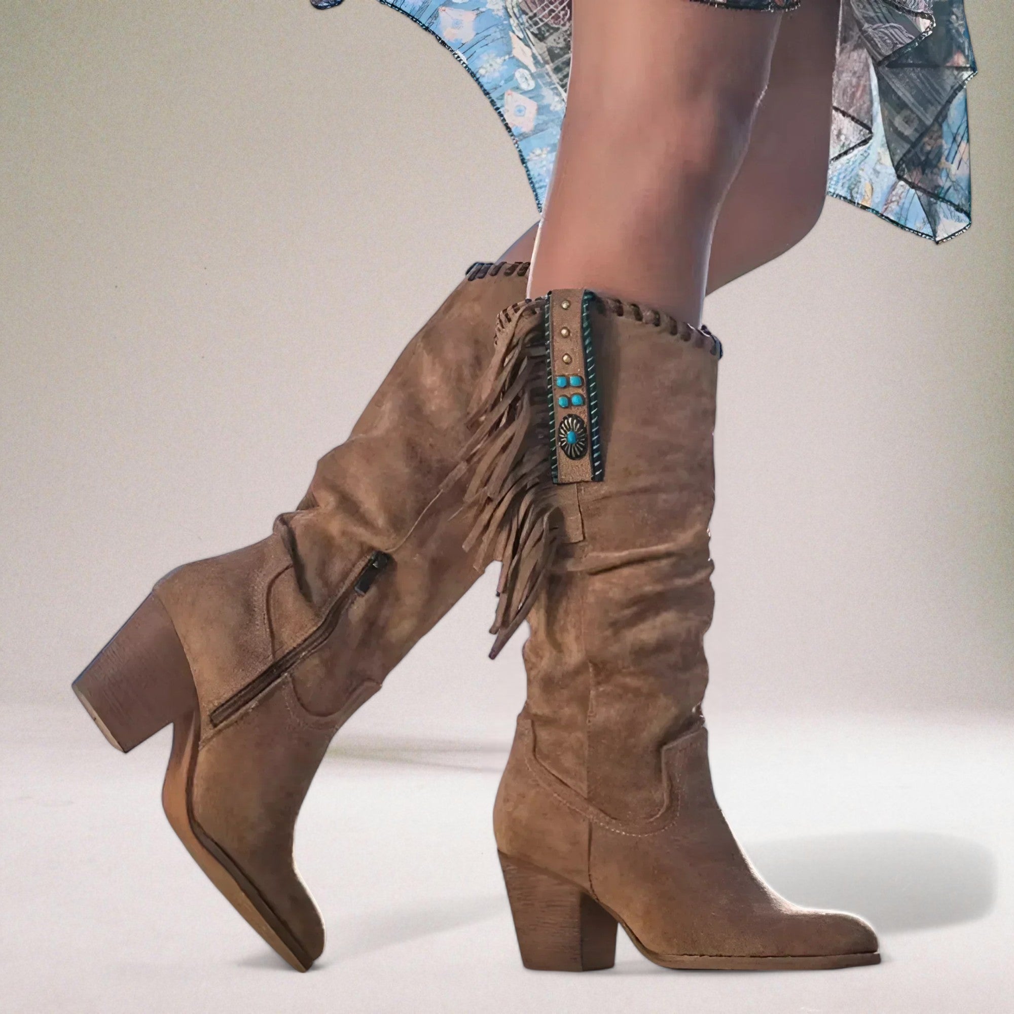 Lidia™ | Boho Chic Over-the-Knee Boots