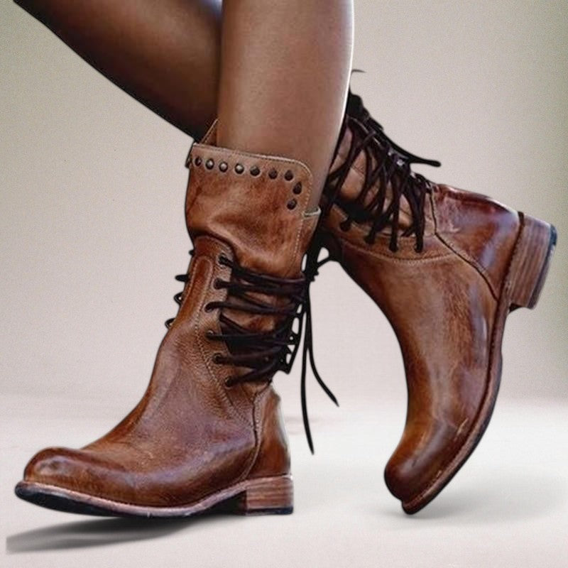 Natalia™ | Leather Boots with Laces