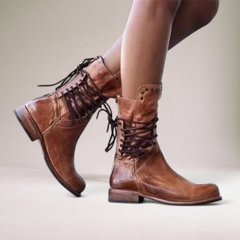 Natalia™ | Leather Boots with Laces