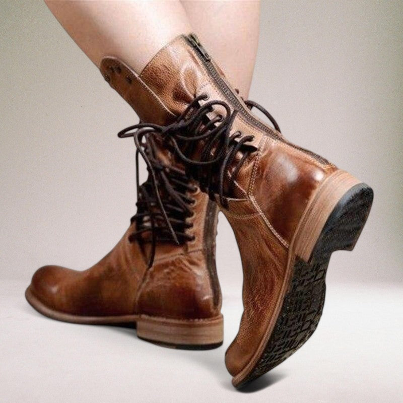 Natalia™ | Leather Boots with Laces