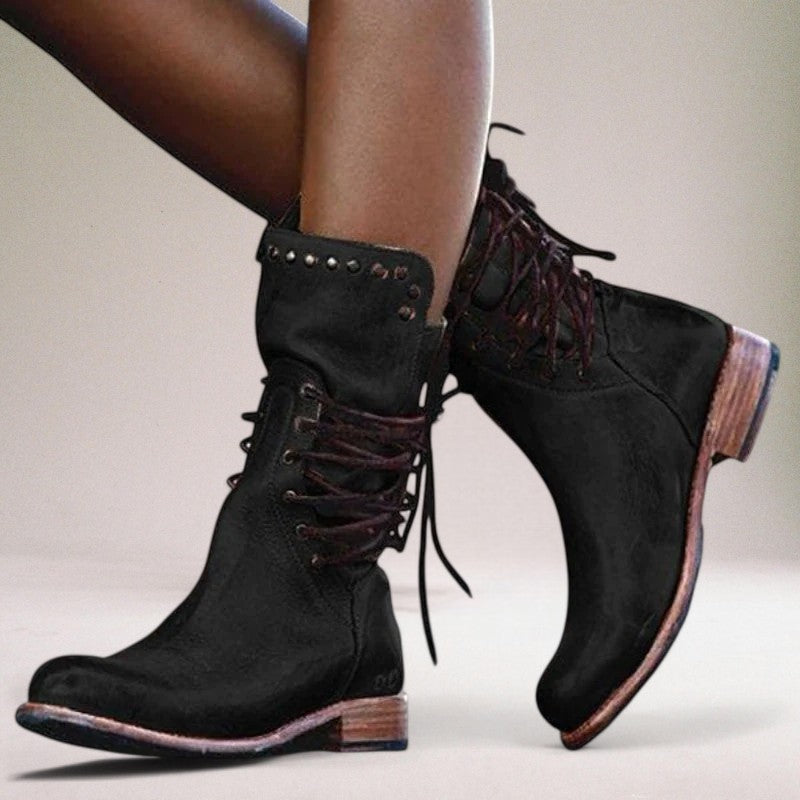 Natalia™ | Leather Boots with Laces