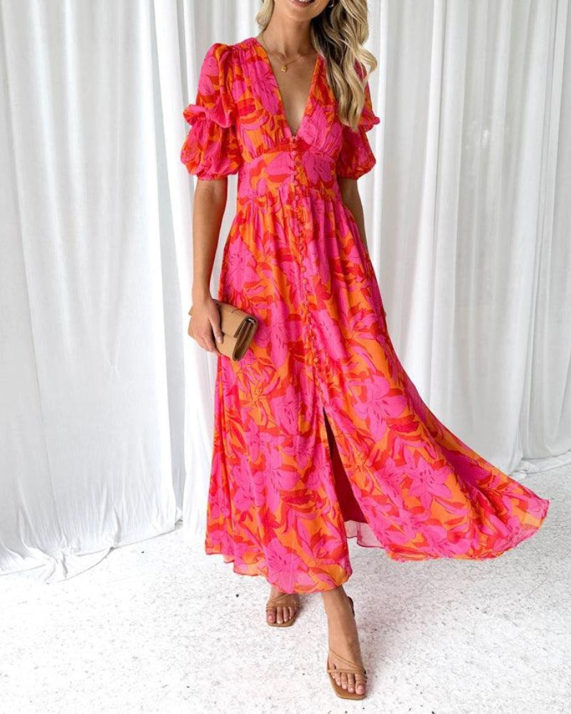 Derana | Maxi dress red pink