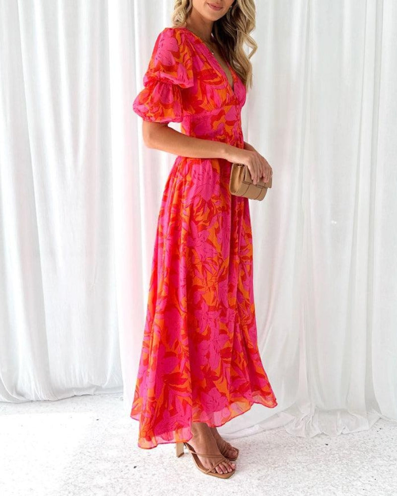 Derana | Maxi dress red pink