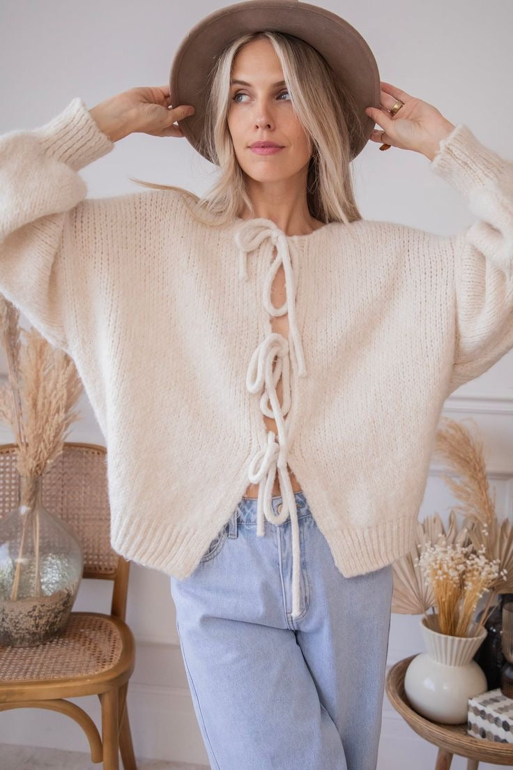 Lily | Bow Cardigan