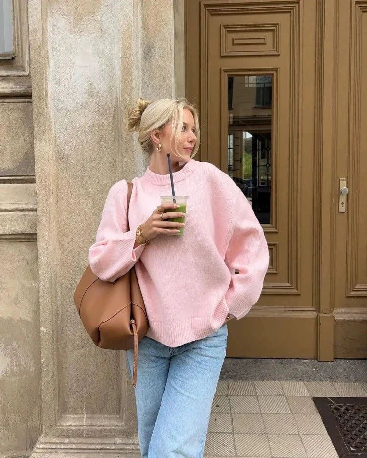 Joan | Oversized Pink Sweater