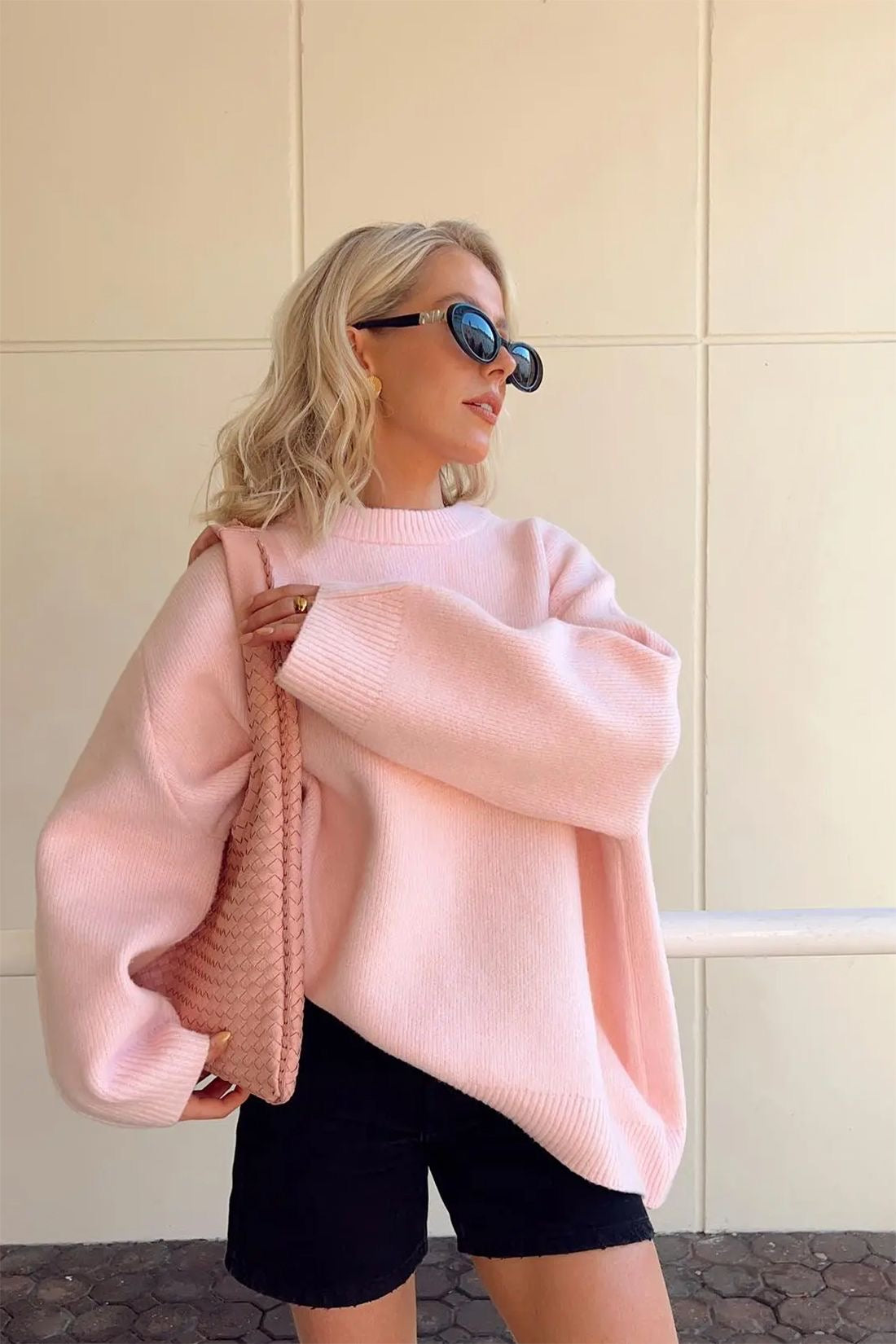 Joan | Oversized Pink Sweater