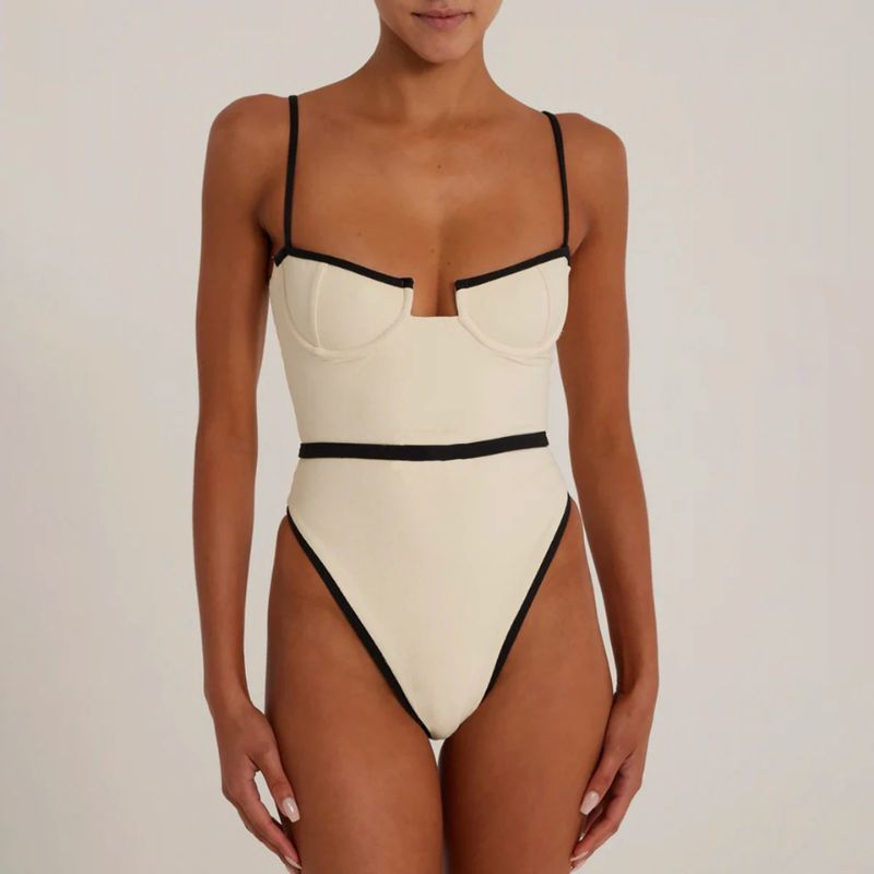 Old Money Luxe One-Piece Swimsuit