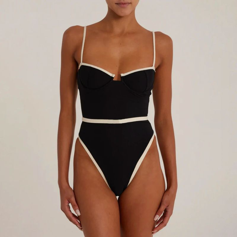 Old Money Luxe One-Piece Swimsuit