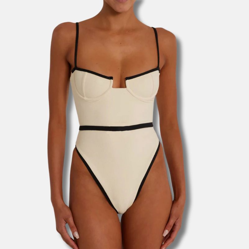 Old Money Luxe One-Piece Swimsuit