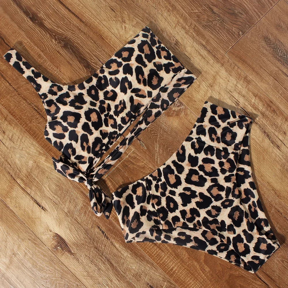 Malibu High-Waist Leopard Bikini