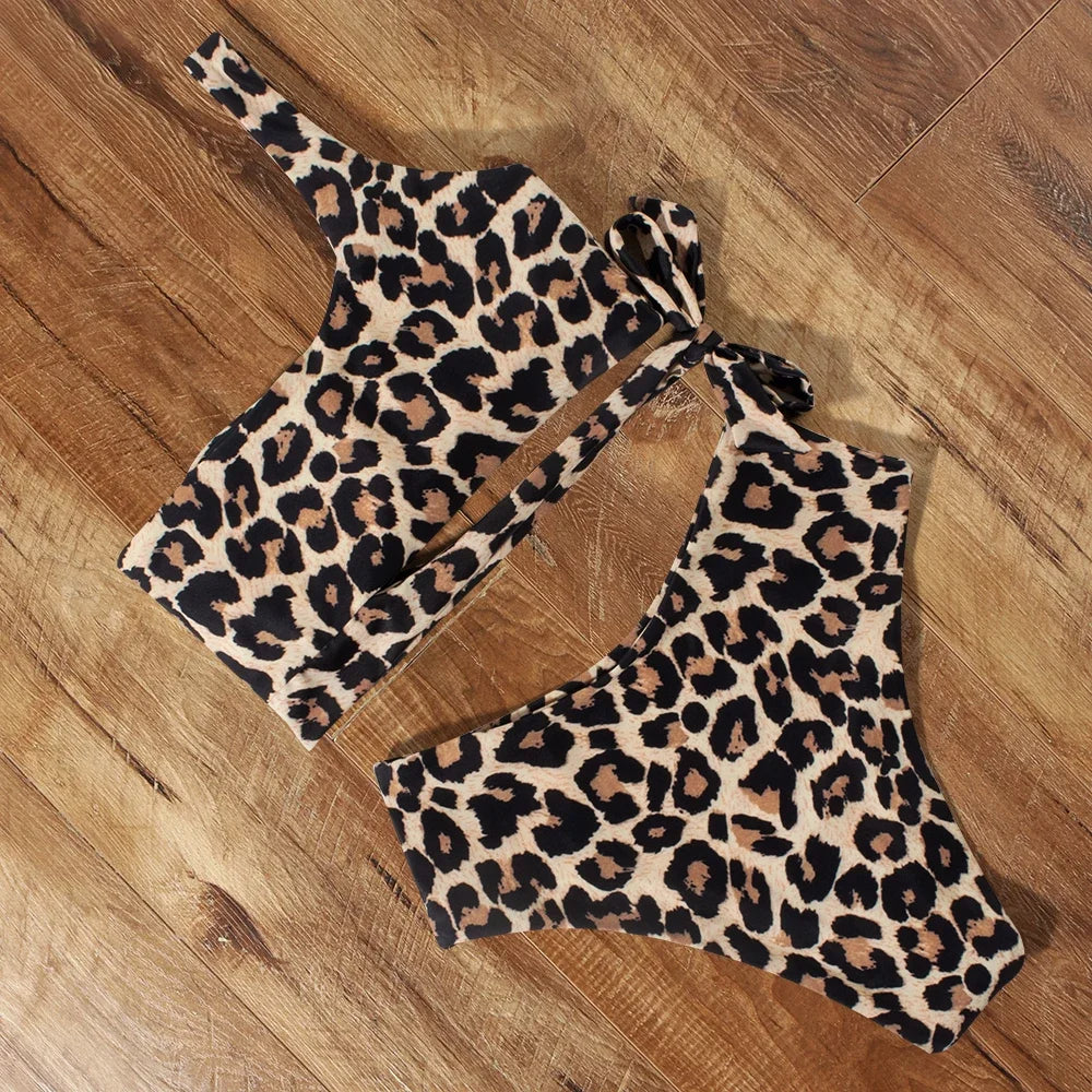 Malibu High-Waist Leopard Bikini