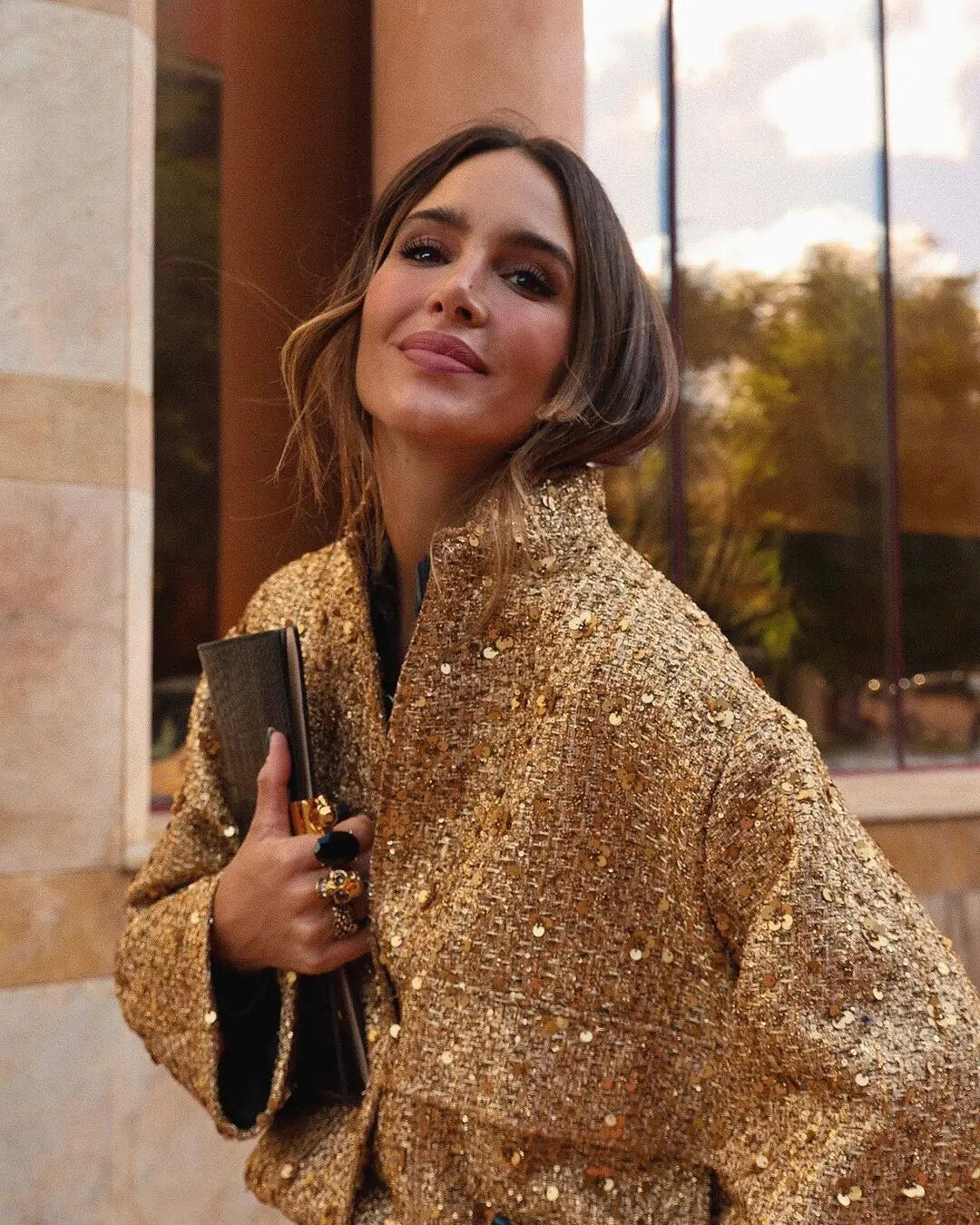 Jane | Gold Sequin Jacket